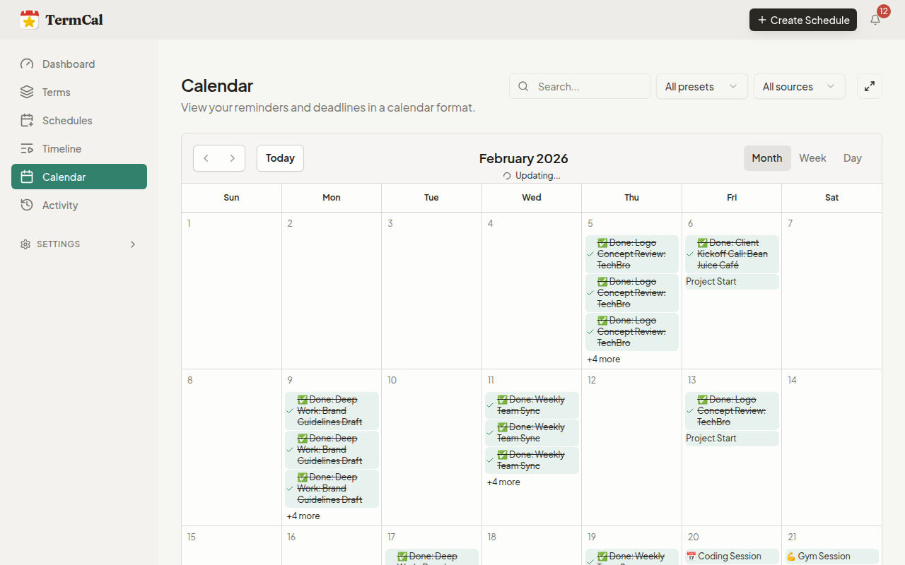 Plays Nicely With Your Calendar